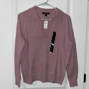 NWT Banana Republic purple V neck Sweater